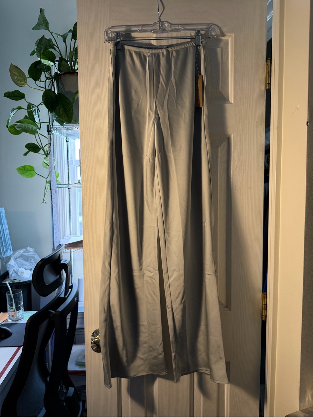 Few Moda Soft Silver Wide-Leg Dress Pants-Sz 0
